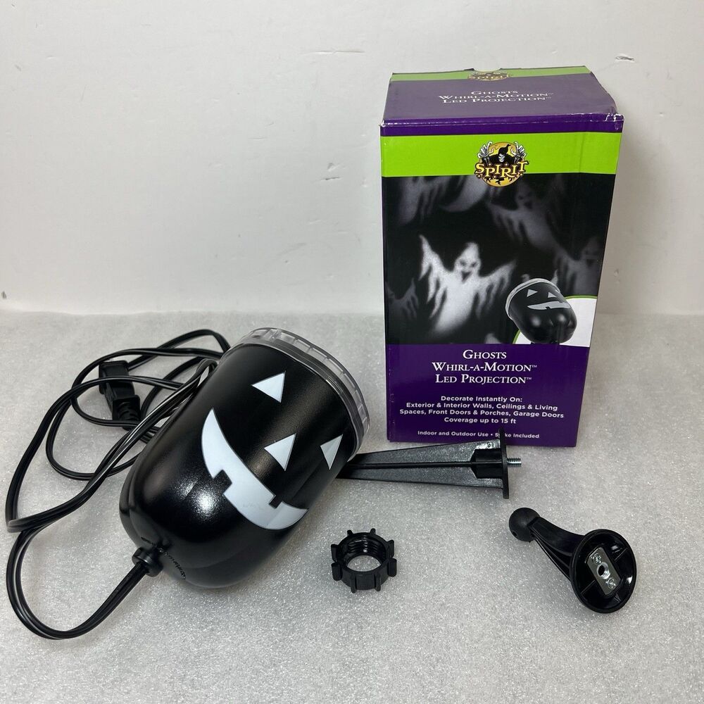 Spirit Halloween LED Lightshow Projection Whirl-A-Motion White Ghosts Tested